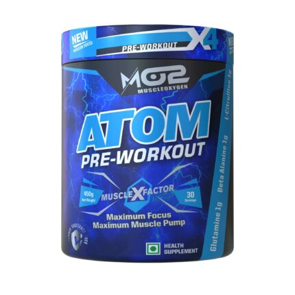 MO2 Atom Pre-Workout – Energy, Focus, and Endurance Boost with Glutamine, Beta-Alanine, and L-Citrulline