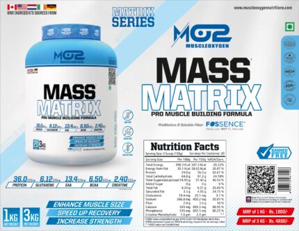 mass matrix mass gainer muscleoxygen nutritions mo2